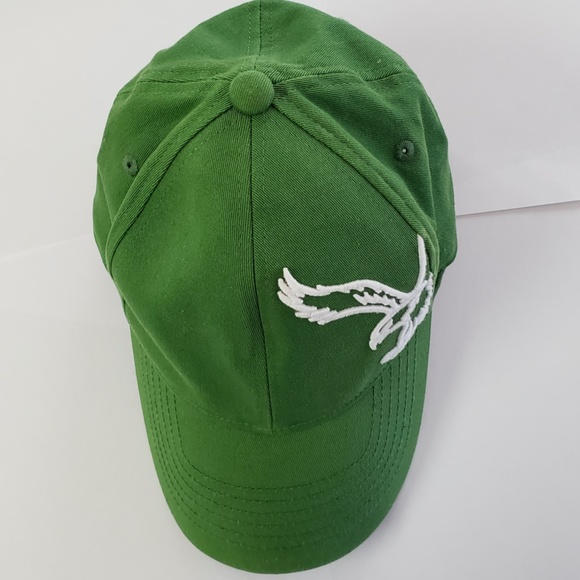 American Eagle Outfitters AE White Embroidered Eagle Green Ball Cap Hat AE - Picture 6 of 16